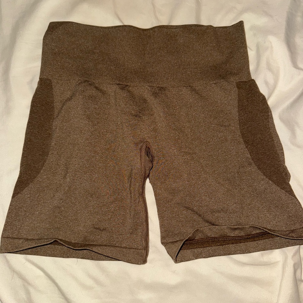 Brown Women's High-Waisted Shorts